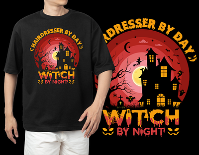HALLOWEEN T-SHIRT DESIGN apparel autumn branding clothing cosplay design fashion ghost graphic design halloween halloweennight halloweenparty horror illustration pumpkin scary spooky vector witch