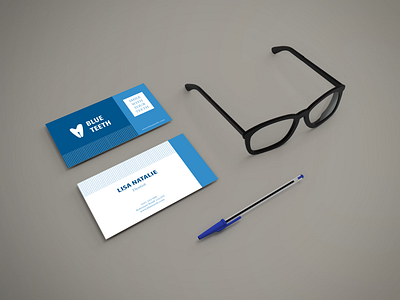 Business Card with Blue and White Colors app branding businesscard design graphic design illustration logo ui ux vector