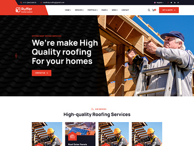 Ruffer - Roof Construction & Repair WordPress Theme siding