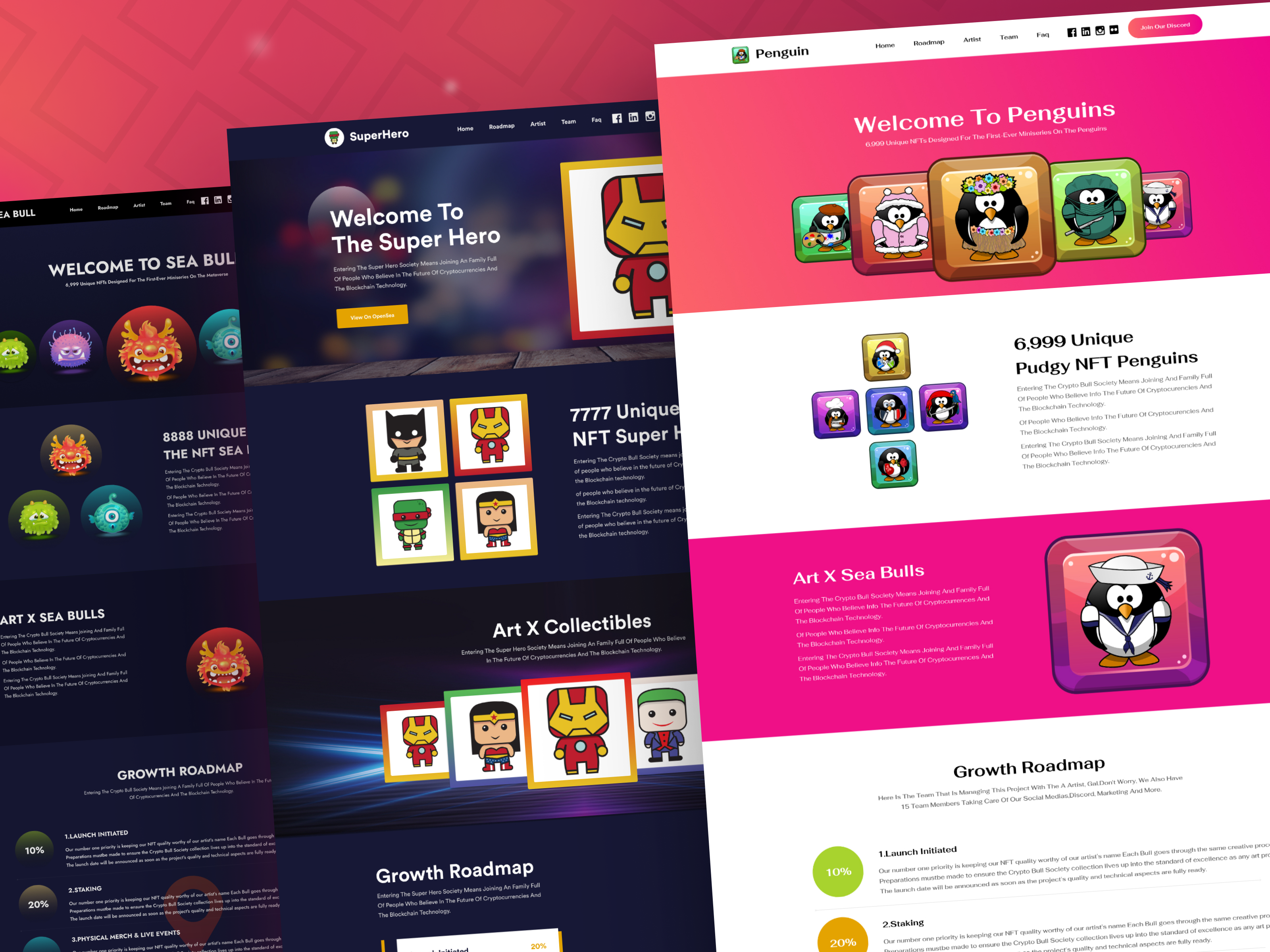 NFT Portfolio Figma Template by Ui Barn on Dribbble