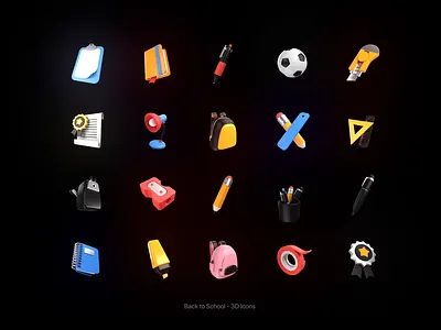 Back to school – 3D Icons 3dicons 3dillustration icon