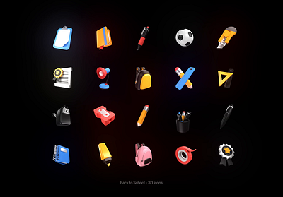 Back to school – 3D Icons 3dicons 3dillustration icon
