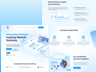 CenturionnDesign - Web Design Agency 3d 3d illustration agency app blue business contact design development digital digital marketing graphic design homepage illustration landing page services ui web agency web design website