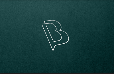 Speech B-Bubble logo design br logo