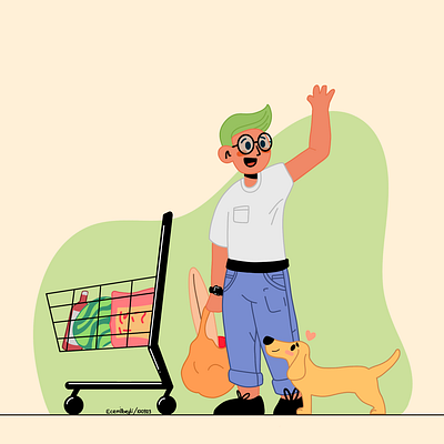 Shopping character characterdesign design illustration illustrator shopping vector