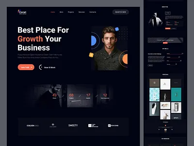 Freelancer Portfolio creative cv creative cv design dark freelancer graphic design landing page minimal personal personal project portfolio portfolio landing page portfolio website resume resume clean resume template ui uiux web design webflow