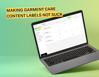 Making garment care content labels not suck b2b b2c design fashion garment product design startup typography ui ux