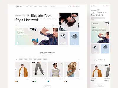 Qlouthes | UI/UX | E-commerce clean clothing fashion figma free minimal ui uiux ux