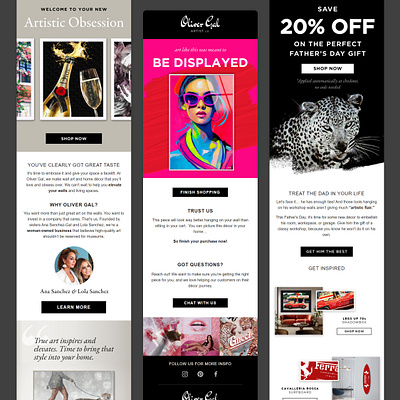 Oliver Gal Art - Email Design email email design email marketing email template newsletter newsletter design