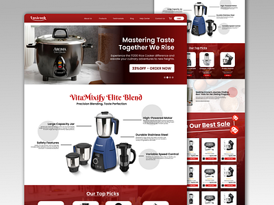 Fictional Cookware Company Web Design company profile company web graphic design ui design web design