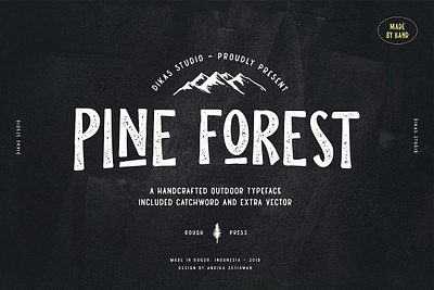 Pine Forest Outdoor Typeface Free Download anchorage badge classic draw forest handcrafted handdrawn label mountain oregon outdoor pine playfull press printed rough the great outdoor tree vintage