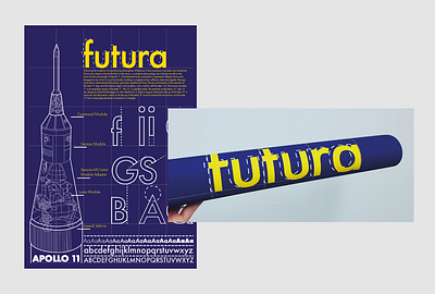 Futura typography poster graphic design illustration typography