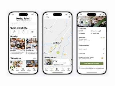 Reservation Mobile App app booking bookyourtable brunch design easybooking food onboarding reservation restaurant table tablereservations ui ux