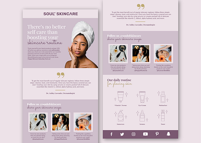 e-newsletter for a skincare beauty brand beauty e newsletter skincare ui ux ui