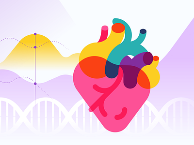 Genomelink - Blood and Joint Health Report blood branding design dna graphic design health heart icons illustration reports traits ui