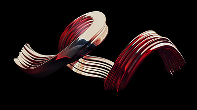 3D animated ribbon flow 3d animation dark theme gif graphic design loop motion graphics render ribbon