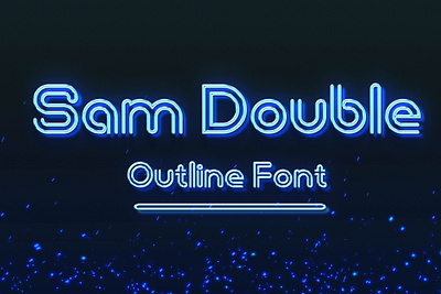 Sam Double Outline Font adobe illustrator artistic flair branding collaboration creative process english font legibility obig digital stroke typography