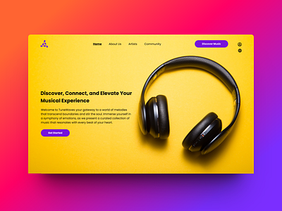 Landing Page for a Music Platform daily ui figma music music app ui ui design