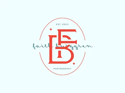 Faith Burggren Photography: Primary Identity brand design branding gothic hipster identity logo logomark monogram photography