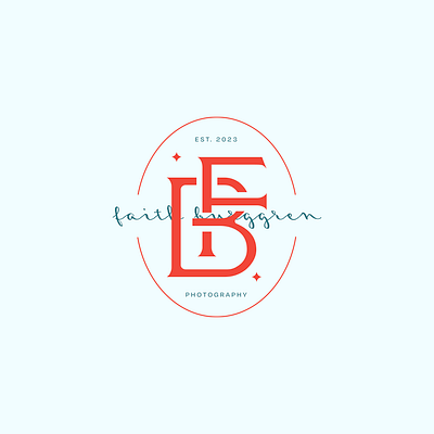 Faith Burggren Photography: Primary Identity brand design branding gothic hipster identity logo logomark monogram photography