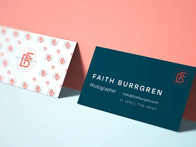 Faith Burggren Photography: Collaterals brand design branding business cards collateral identity logo logomark mockup monogram pattern photography