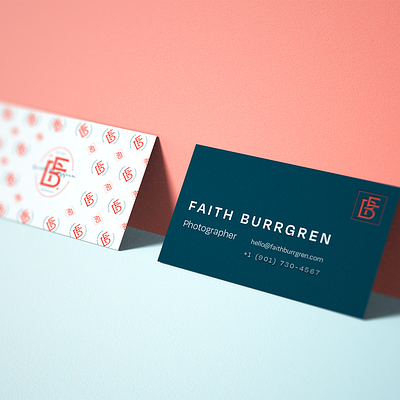 Faith Burggren Photography: Collaterals brand design branding business cards collateral identity logo logomark mockup monogram pattern photography