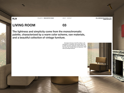 M3N Bureau — Winchester House architecture grids high end interior layout ui web design