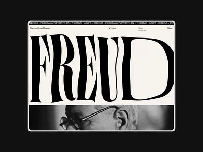 Sigmund Freud Museum animation branddesign branding brutalism color creative design developers minimal museum typography ui uiux website