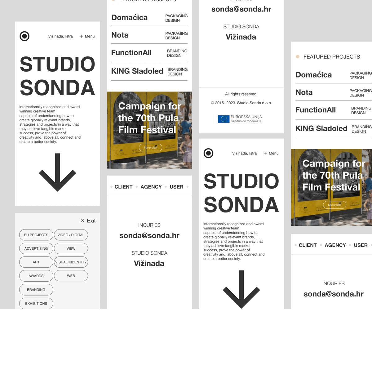 STUDIO SONDA - responsive views concept design dribbble minimal mobile research responsive ui ux uxdesign views web