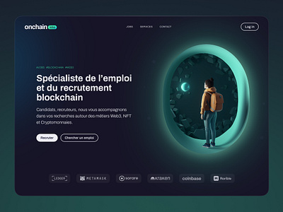 Onchain-Jobs design evolution crypto landing ui web3