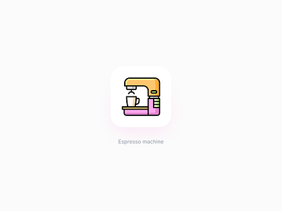 Espress machine icon vector