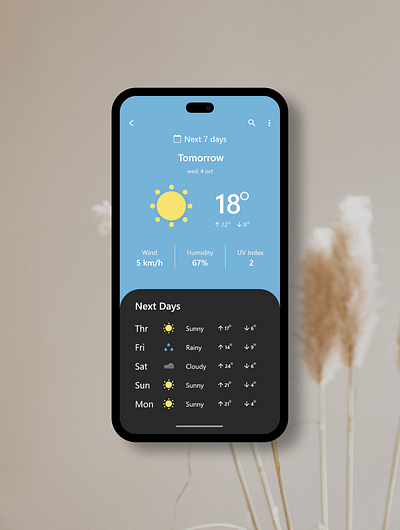 Daily UI Design Challenge | Day 37 | Weather Design accessibility app challenge 037 colorgraphy dailyui design graphic design illustration mobile typography ui update ux weather