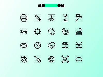 MoooM Day 52 bacteria design figma icons laser cutter microbe mooom pirate sandbox screwdriver ui virus worm