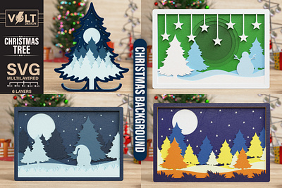 Christmas papercut file background christmas diy design graphic design happy christmas papercut wood cutting