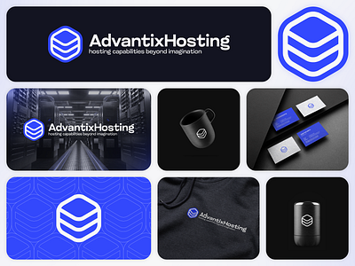AdvantixHosting Branding branding design gaming graphic design host hosting illustration logo minecraft ui vector