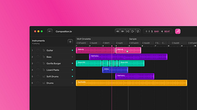 Music Editor 👩‍🎤 ai app dark dark mode editor jim designs jimdesigns jimdesigns.co macos music product design saas ui