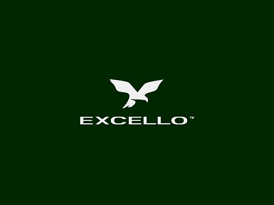 EXCELLO (Drone Videography Business) animal bird branding drone eagle excellence green logo luxury photography premium