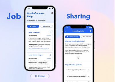 Job Knowledge Sharing Mobile App UI