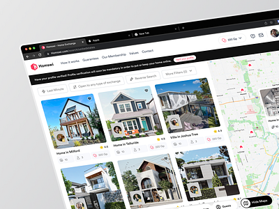 Web App - Home Exchange apartment b2b business dashboard design home home exchange house house booking house rent interface investment product design property real estate residence saas ui ux webapp