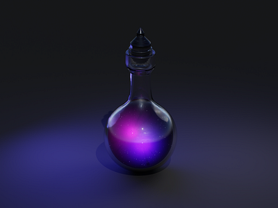 Magic potion 3d illustration