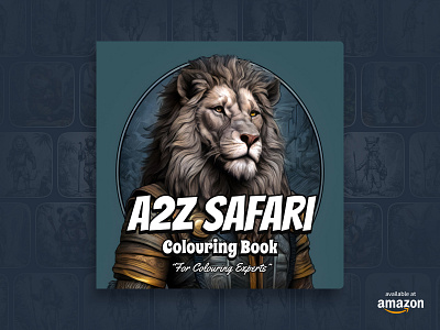 A2Z Safari: Colouring Book For Colouring Experts 🎨🐾 a2z safari amazon product art work book colour pencil colouring colouring book detailed art drawing expert level illustrations line art oil painting painting paperback relax square book water colour wildanimals worldwide