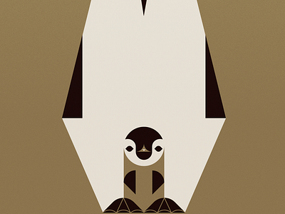 Golden Animals / Penguin 871c animals character design design father day geometric geometry graphic design illustration penguin penguins poster studio soleil