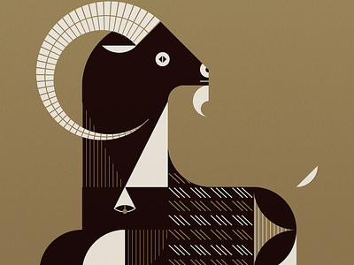 Golden Animals / Kri Kri Goat animals character design concept crete design geometric geometry goat gold graphic design greece illustration kri kri poster studio soleil wold goat