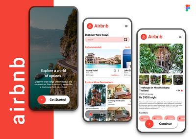 Redesigned Airbnb App airbnb app design app ui design figma mobile app mobile app design mobile app ui redesign ui uiux visual design