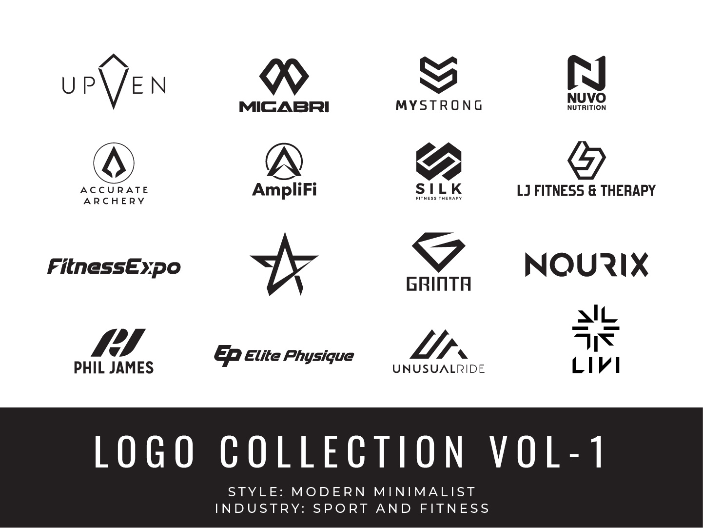 Sport Fitness Brand Logo Collection Vol. 1 by Pankaj Shah on Dribbble
