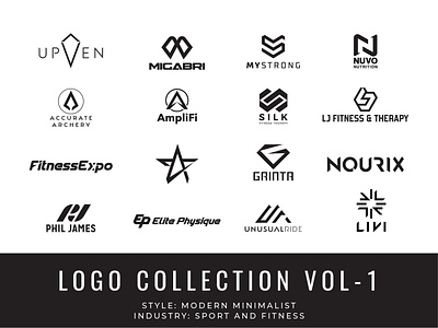 Sport & Fitness Brand Logo Collection Vol. 1 fitness logo logo sport logo