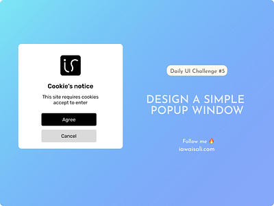 Daily UI Challenge #005 app cookie notice ui warning web