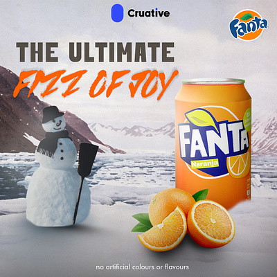 Fanta Creative Ad adobe photoshop creative ads design graphic design photo manipulation product ad product design social media design
