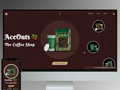The coffee shop branding design ui ux web design website design wordpress wordpress development