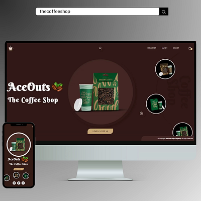 The coffee shop branding design ui ux web design website design wordpress wordpress development
